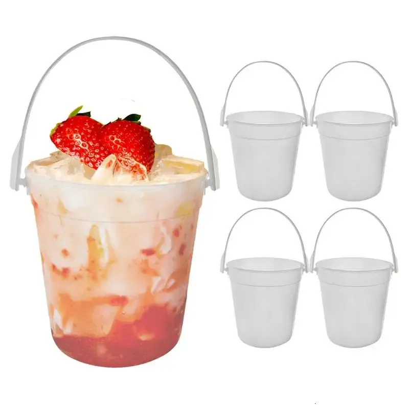 Transparent Ice Bucket Drink Tub Cocktail Wine Beer Champagne Bottle Cooler Buckets Holder For Party Picnic 240122