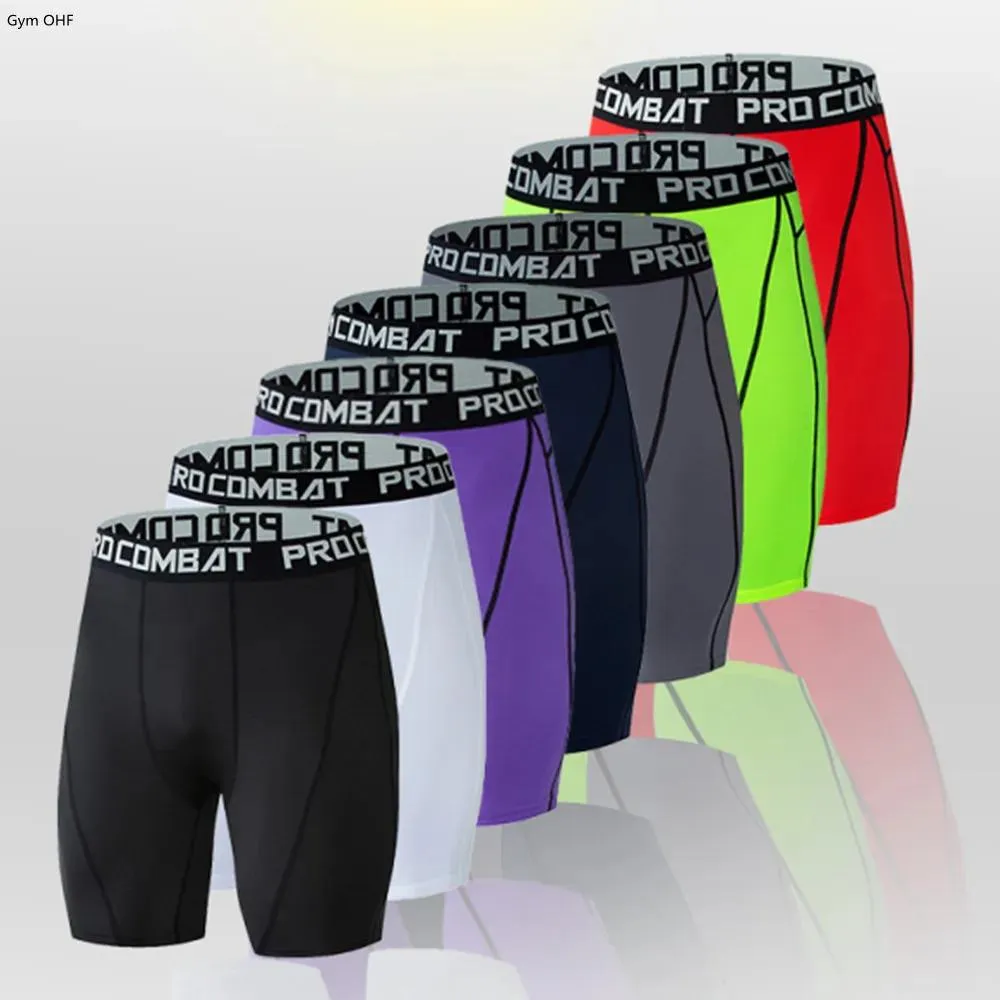 Pantalons compression shorts hommes coulant de la musculation de bodybuildage