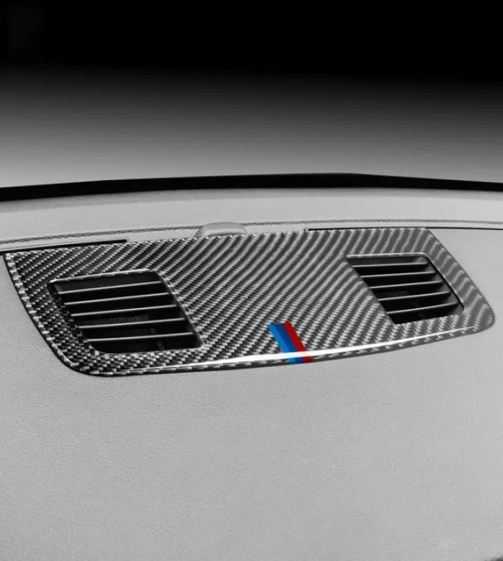 Interni auto Cruscotto in fibra di carbonio Decorazione pannello altoparlante Decorazione adesivi styling auto per accessori BMW E90 serie 33628080