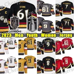 Vegas''Golden''Knights''2023  Cup Champions #61 Mark Stone Reverse Retro hockey jersey #81 Jonathan Marchessault Jack Eichel Logan Thompson