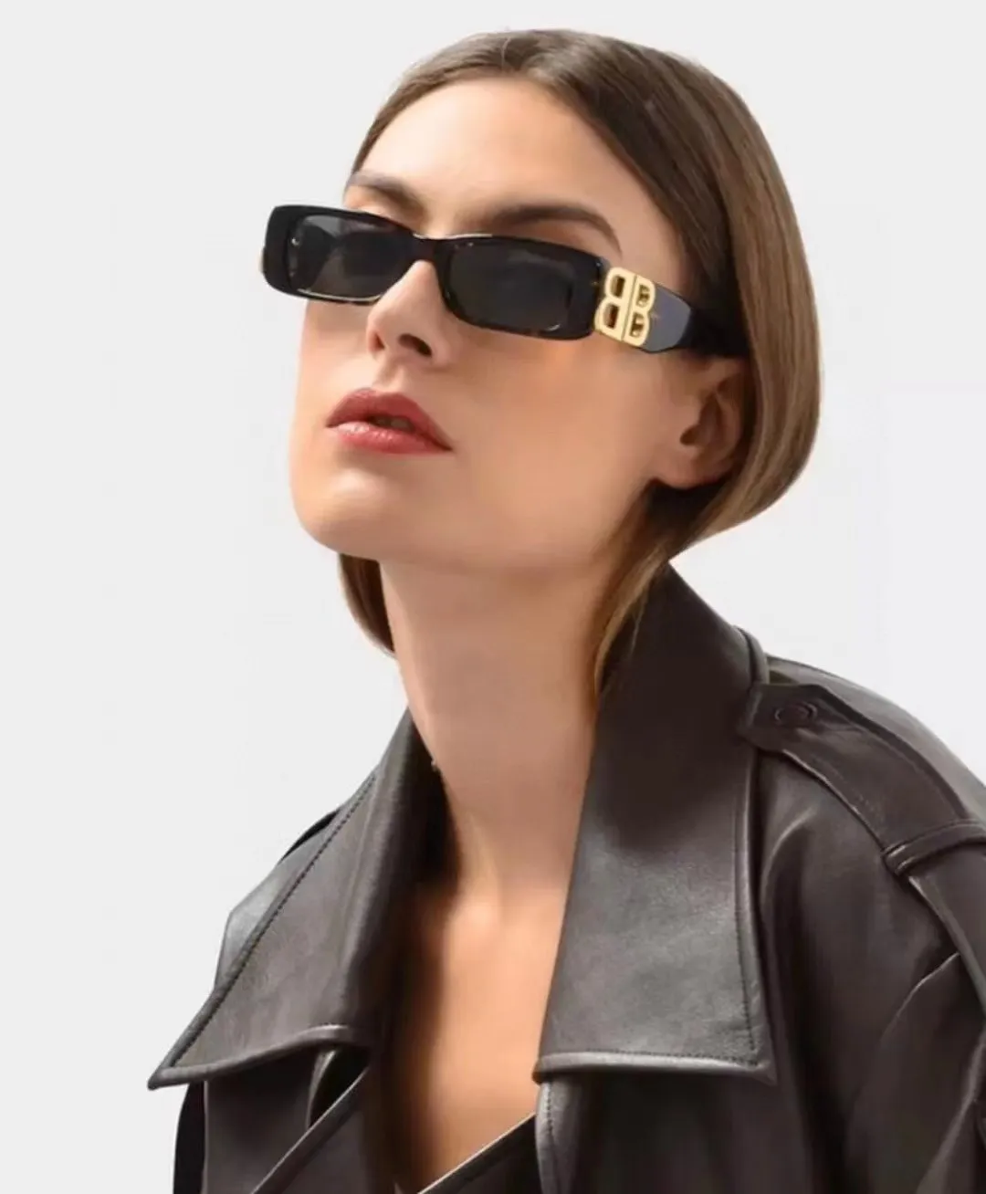 Oversized Square Sunglasses Retro Luxury Big Sun Glasses UV400 Protection Oversized Square Thick Sunglasses Retro Vintage Style Pink  main image 3