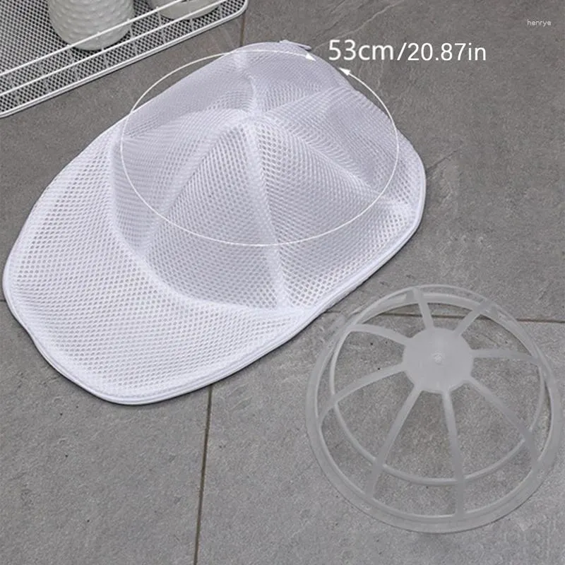 Berets Unisex Baseball Cap Mesh Anti-deformation Cleaner Protector Cover For Laundry Machine Hat Shaper Storage Bag With Plastic Rack