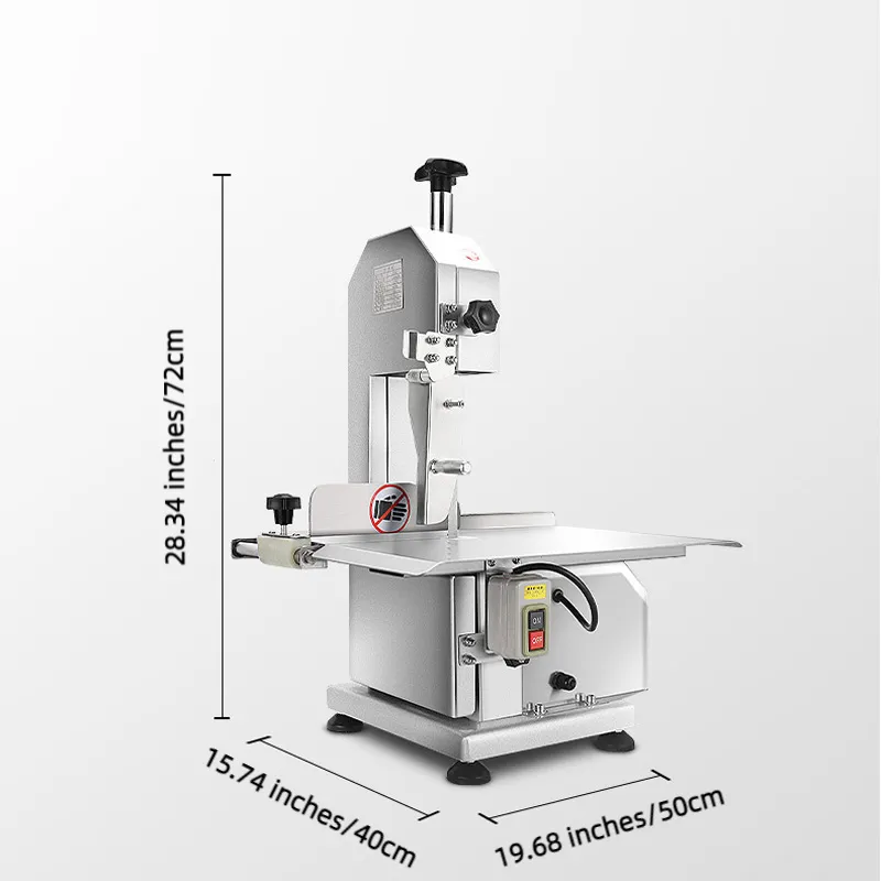 Machine de sciage d'os de scie à viande d'acier inoxydable Machine de découpe commerciale de trotteurs de porc congelés 220 V 110 V