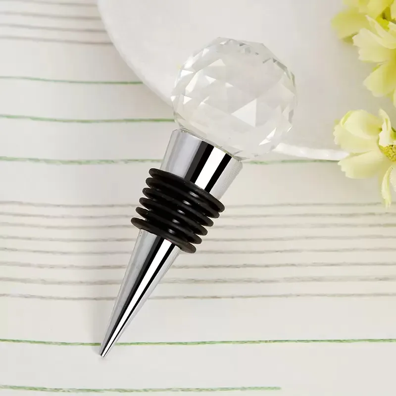 Wine Stopper tool Twist Wedding Favors Gifts Crystal Ball Red Wines Collection Stoppers Party Bar Tools Champagne Bottle Stopper