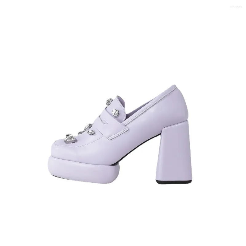 Dress Buty Design Platforma Platforma Crystal Chunky Heele CHUNKE GRUGE DOLNE ZAPATOS PARA MUJERES HIGHTS