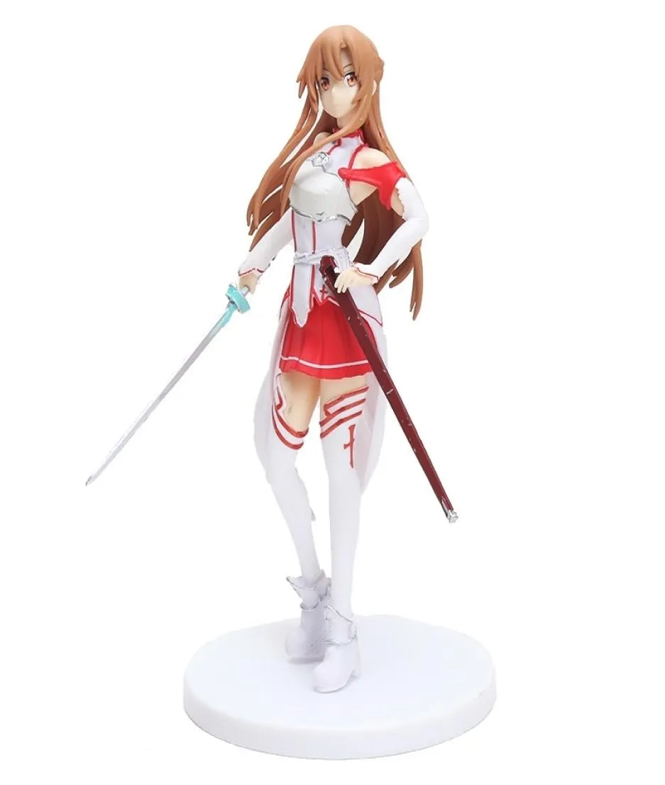 Anime SQ Sword art online Asuna White Color Ver Collection Action Figure Model Toy 18cm T2001064346405