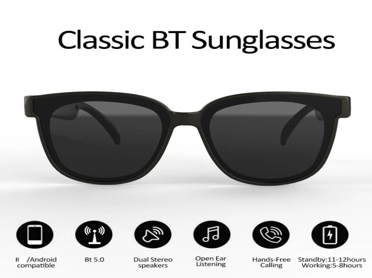 Les lunettes de soleil Bluetooth avec technologie à oreille ouverte permettent aux mains de profiter du plaisir des appels mobiles sans fil, des écouteurs Bluetooth et 3980040