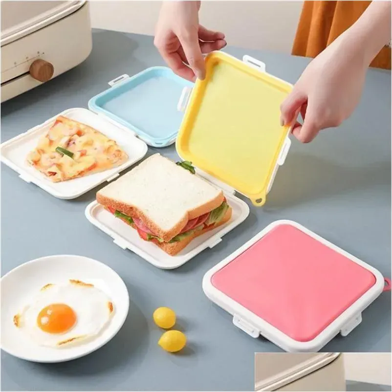 dinnerware sandwich toast storage box office worker student portable breakfast takeout lunch box can be heated and sealed