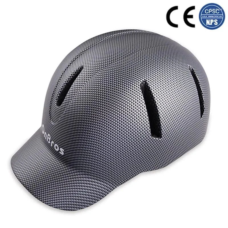 Capacetes de motocicleta de fibra de carbono olhar personalidade boné de beisebol estilo capacete ciclismo skate patinação esporte ao ar livre unisex