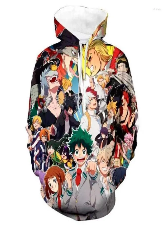 Men039s Sweats à capuche Anime My Hero Academia 3D Sweat à capuche Cosplay Ochako Uraraka Midoriya Izuku Bakugou Katsuki unisexe Thi8255380