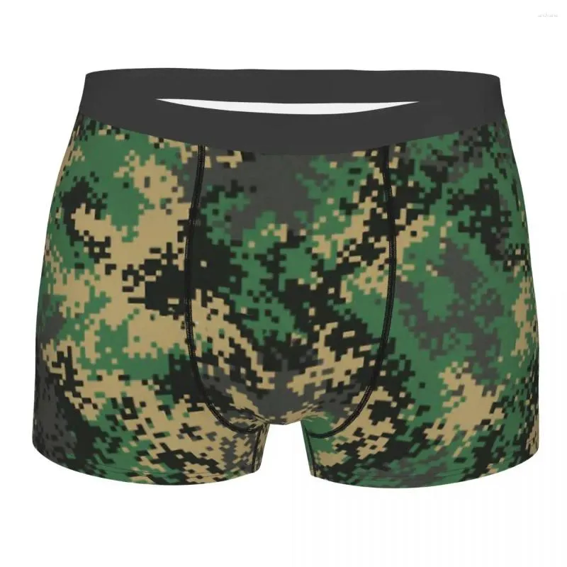 Underpants Camouflage Pattern Professional Seamless Pixel Breathbale Panties Male Underwear Comfortable Shorts Boxer Briefs