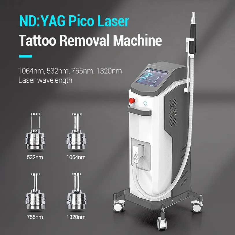 Szerokie zastosowanie nd yag laser tatuaż usuwanie skóry wybielanie węgla obieranie czarnej twarzy obróbka lalki pikosekundowy laser 4 maszyna długości fali