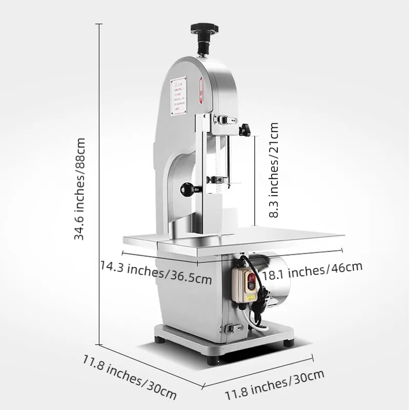 Elektrische Metzger Knochensäge Maschine Fisch Schweinefleisch Kuh Rindfleisch Gefrorenes Fleisch Steakschneider Schneidemaschine Knochensäge