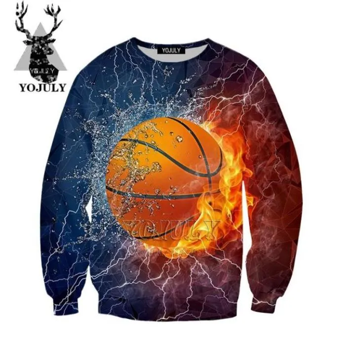 YOJULY Basketball impression 3D Sweatshirts grands enfants Vêtements garçons filles adolescents été hauts à la mode vêtements pour enfants Oneck9772356