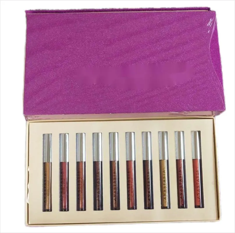 Brillant à lèvres Nouveau Kit de maquillage Set Rouge à lèvres liquide 10 Pièces Collection Ensembles longue durée Livraison directe Santé Beauté Lèvres Dhip7