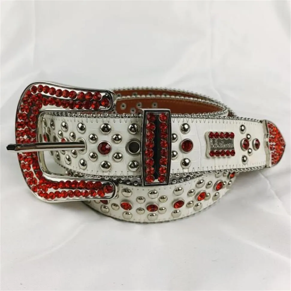 Rhinestone belt Designer Belts BB Belts For Men Women Classic BB High Quality Waistband Skull Buckle Womens Cintura Ceintures 2202286g