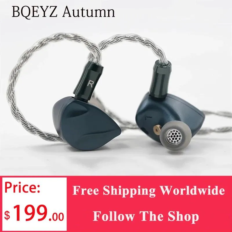 Słuchawki Bqeyz Autumn INEAR MONITOR PRZEWODNE SARWENTY HIFI STEREO Muzyk Muzyk Dual Cavity Dynamic Dynsicid Driver Wymiana słuchawek strojenia