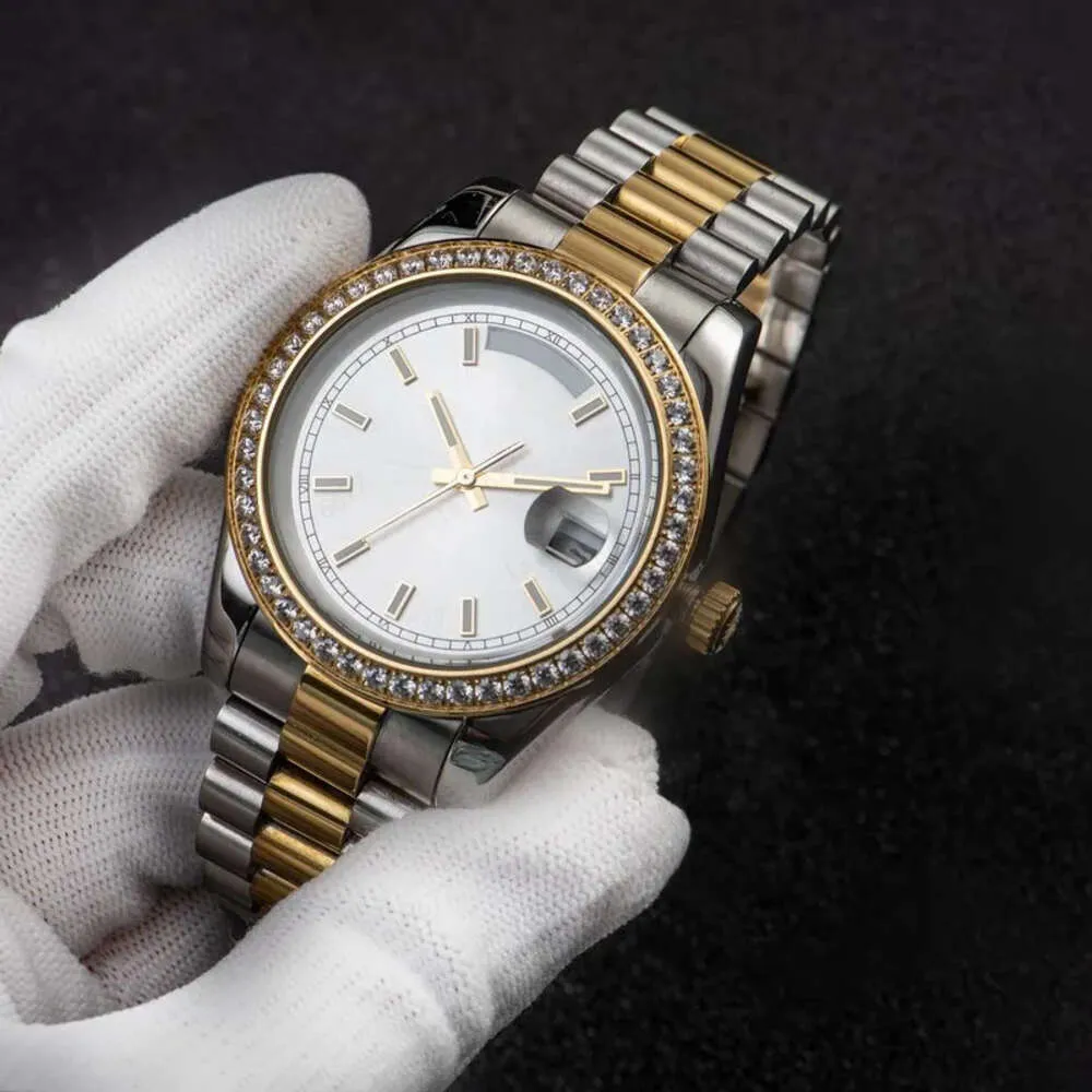 Automatic Mechanical Mens Watches 41MM Bezel Stainless Steel Women Diamond Lady Watch Waterproof Luminous Wristwatches Gifts C1