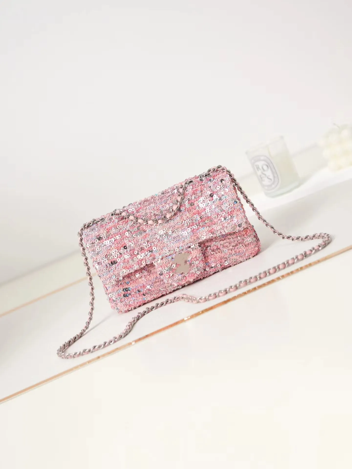 Bunte Diamant-Tasche für Damen, schöne Umhängetaschen mit rosa Lederfutter, klassische Damenhandtasche im neuen Design