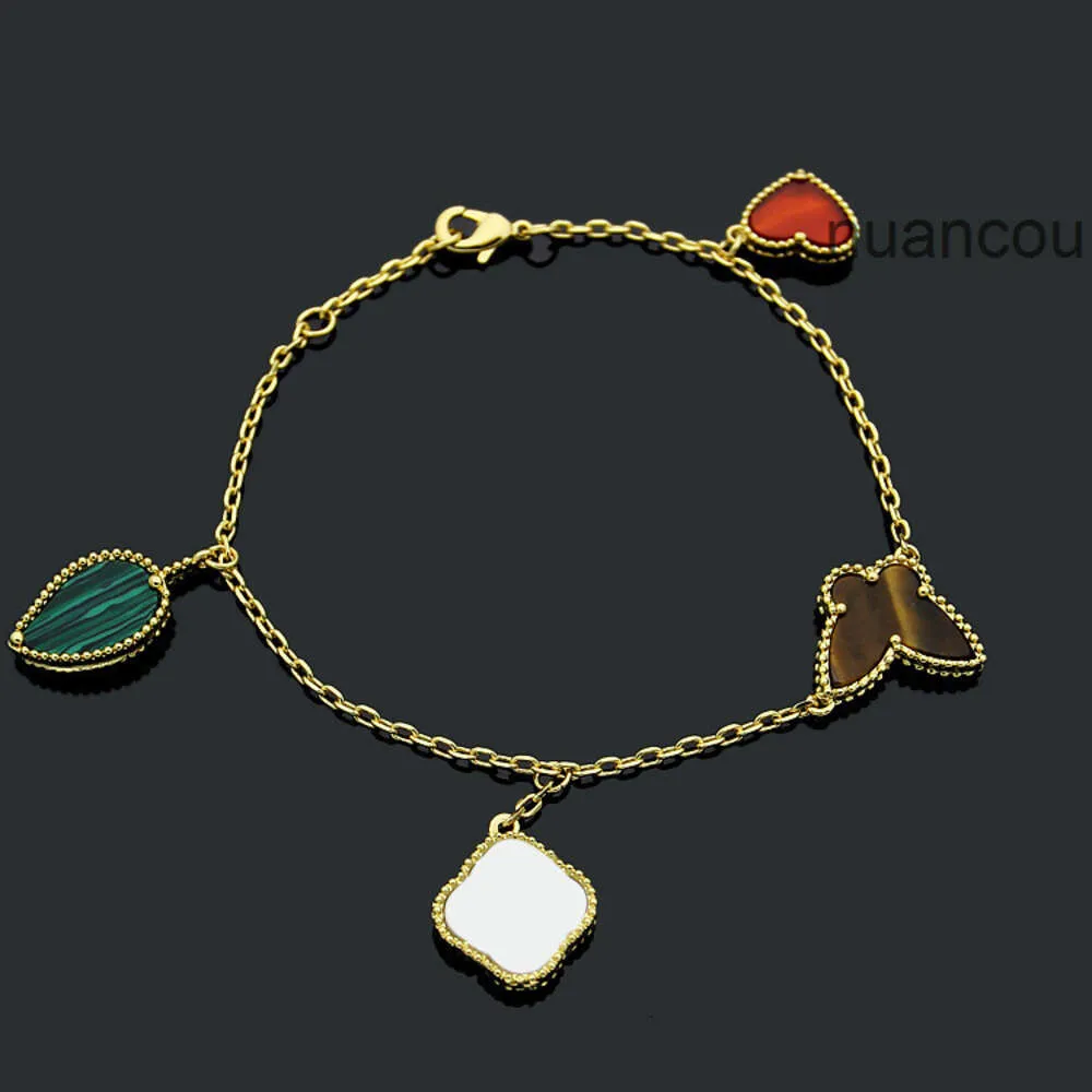 Van Clover Jewelry Cleef Bracelet van clover bracelet bracelets à breloques bijoux de créateur vc trèfle à quatre feuilles fleur à quatre feuilles boucle en diamant coeur papillon aller