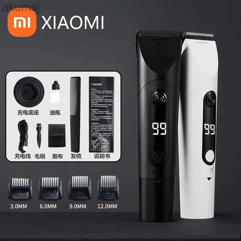 Hårklippare Mijia Electric Hair Clipper Shaver Men Beard Professional Wireless uppladdningsbar titanlegering Blad Shavers YQ240122