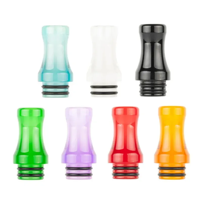 10 Types 510 Long Resin Drip Tips Honeycomb Cigarette Holder Mouth Pieces Smoking Pipe Mouthpiece For 510 Thread Smoke RDA RBA Tank Atomizers Driptips Cover