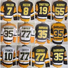 CCM Hockey  Joe Mullen Jerseys Retire 10 Ron Francis 19 Bryan Trottier 35 Tom Barrasso 77 Paul Coffey 8 Mark Recchi 87 Sidney Crosby Vintage Classic Sewn On Mans