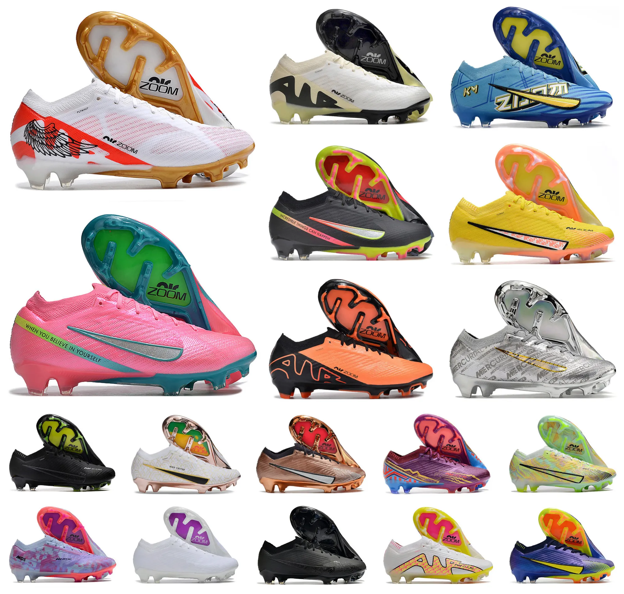 Men Soccer Shoes Va Pors Dragonfly XV XXV 15 Elite FG Low Pack Women Kids Boots Boots Cleats US6.5-11