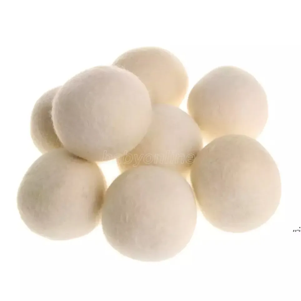 7cm Reusable Laundry Clean Ball Natural Organic Laundry Fabric Softener Ball Premium Organic Wool Dryer Balls FY3645 1110