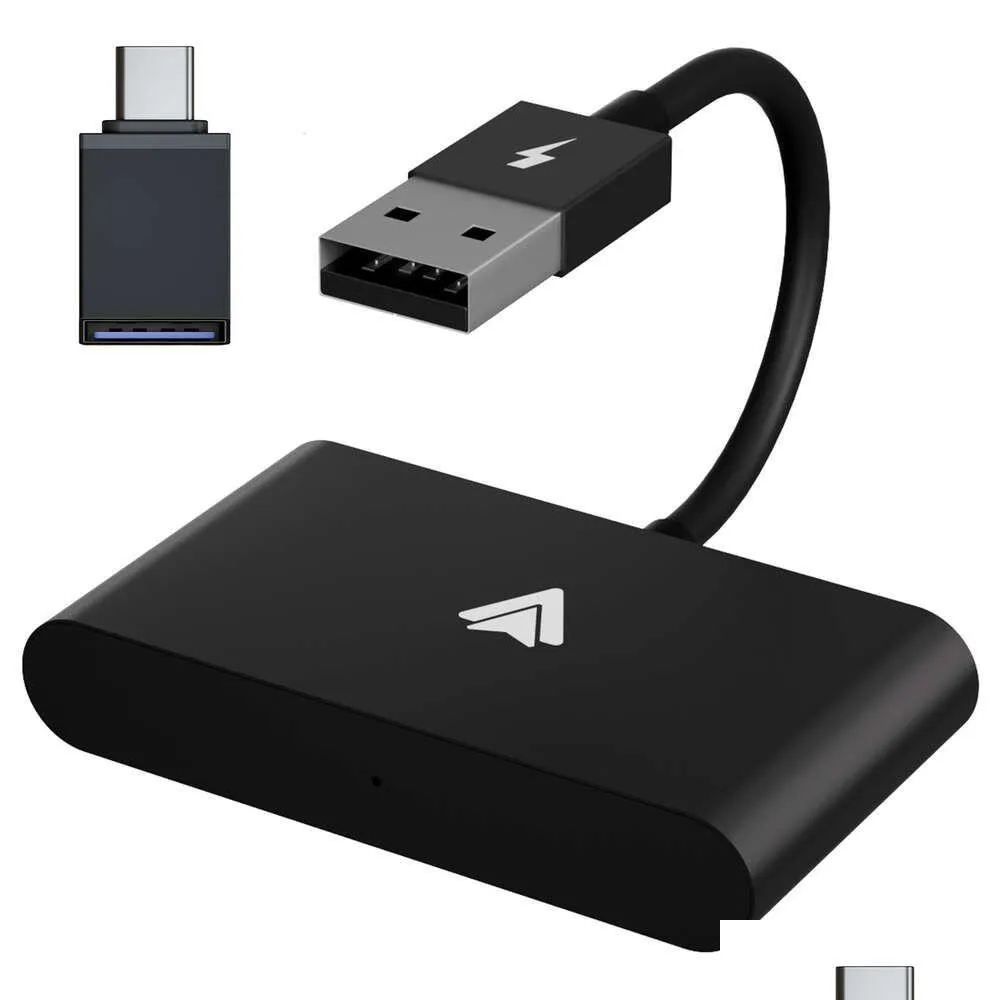 Overige verzorging Reinigingshulpmiddelen Nieuwe draadloze Carplay-adapter voor Android/Apple Bedraad naar dongle Plug-and-play USB-verbinding Auto Drop Deliver Dhe1R