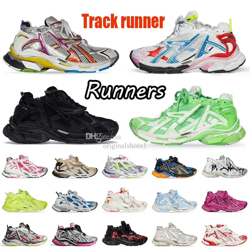 track runners 7 Sneakers 7.0 Designer Scarpe casual Piattaforma Marca Graffiti Bianco Nero Decostruzione Trasmetti Donna Uomo Tracce Scarpe da ginnastica Runner