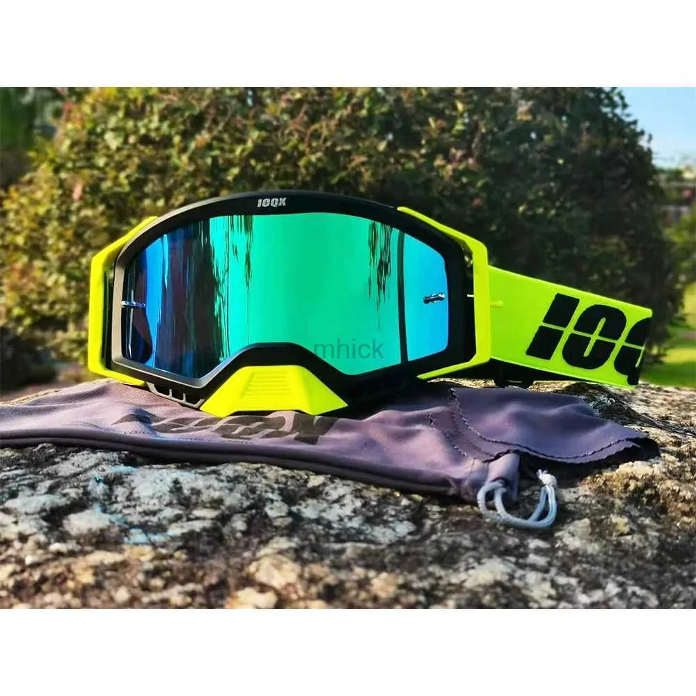 Óculos ao ar livre IOQX Dirt Bike Goggles Proteção UV Motocross Óculos ATV Off Road Esqui Ciclismo Lente Sunglass Outdoor Sports Capacete Máscaras 240122