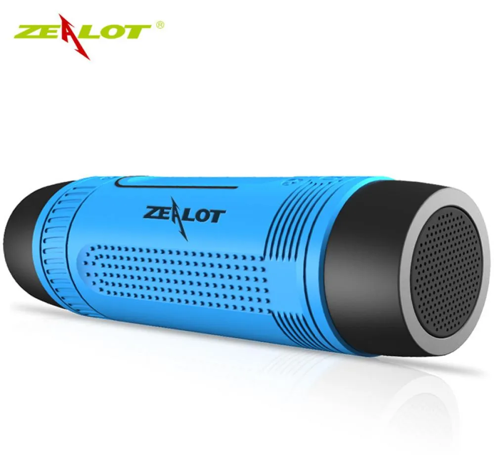 S1 Zealot Bluetoothスピーカーミニポータブル防水屋外ワイヤレススピーカーLED懐中電灯サポートTF FMラジオP7362584