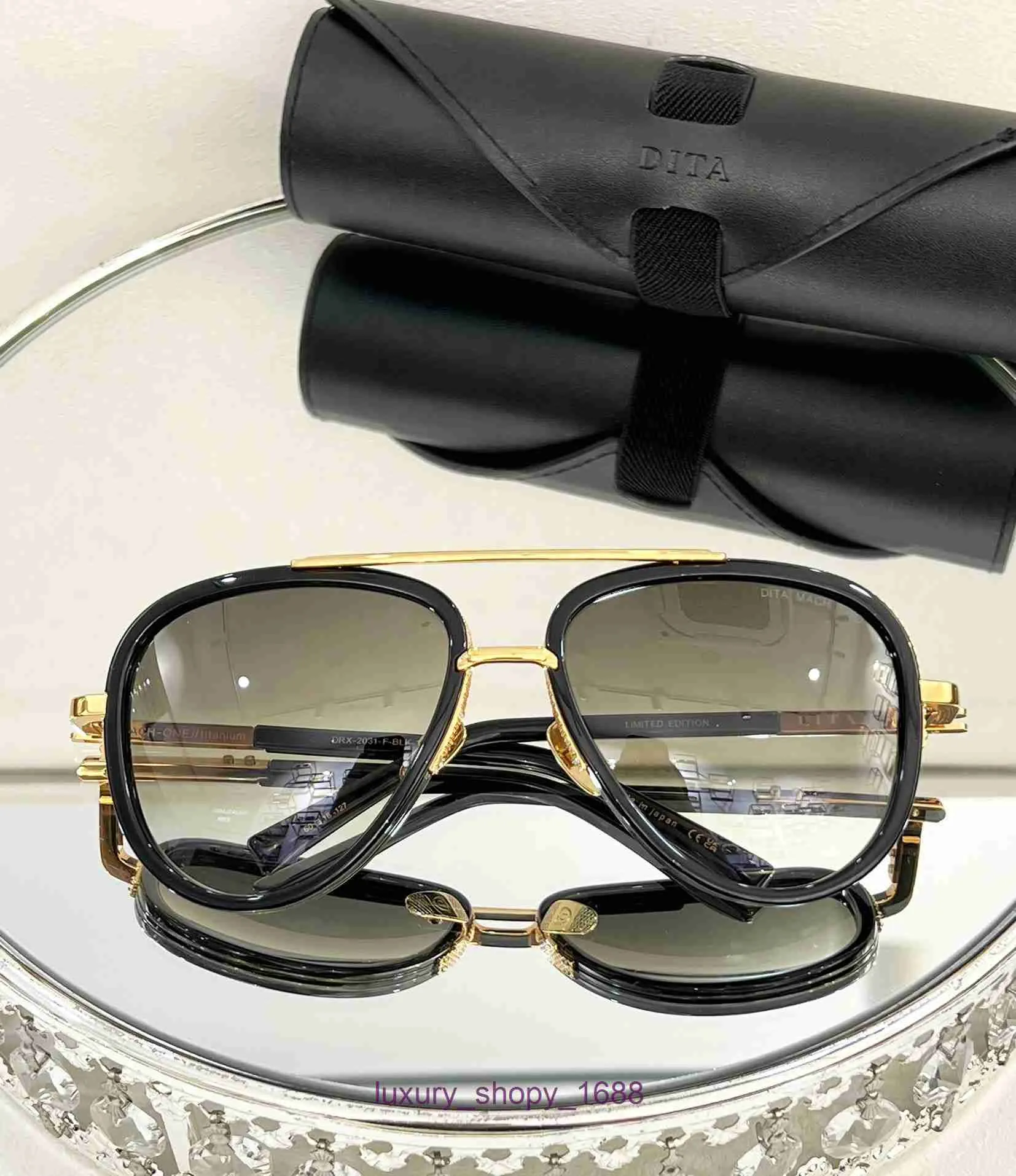 Projektantka okularów przeciwsłonecznych dla kobiet i mężczyzn sklep internetowy Dita Frog Mirror Titanium Frame Model: DRX-2031 z oryginalnym pudełkiem DRJK