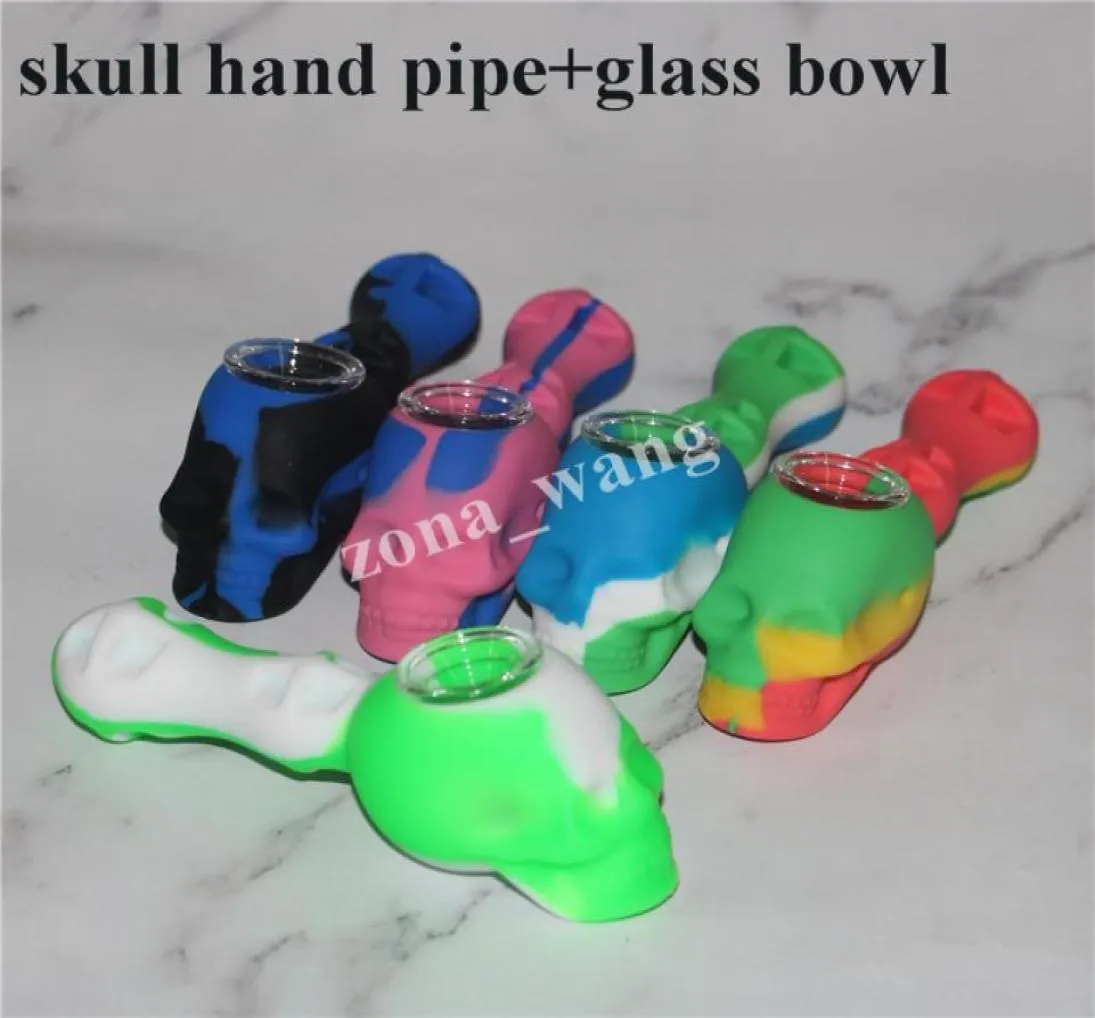 Oil Burner Pipe Cheap Colored Silicone Smoking Pipe Oil Burner Unbreakable Silicone Tobacco Spoon Hand Pipes for Smoking Dry Herb 8898348