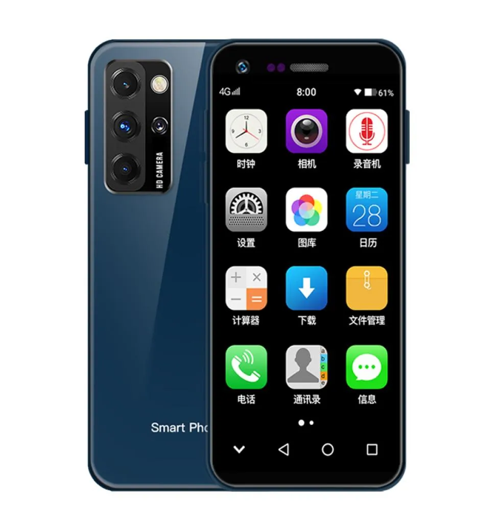 Soyes xsn5 original android mini telefones celulares mtk6737 3gb32gb 50mp duplo sim smartphones pequeno 4g lte touch display face id unlock3314284