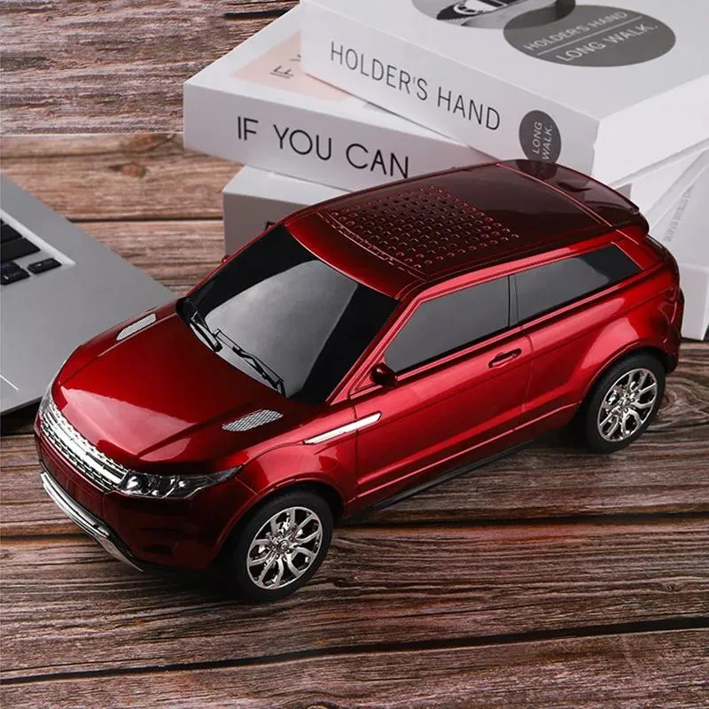 Hoparlörler Land Rover Model Bluetooth Hoparlör Işık TF USB FM AUX Handfree ile Araç Şekli Yayılıyor