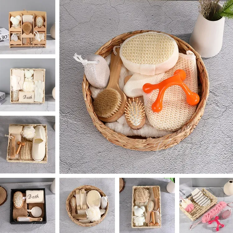 Set di accessori per il bagno domestico Confezione regalo cilindrica per bagno a forma di cuore forniture per doccia regalo aziendale per vacanze set doccia regalo LT772