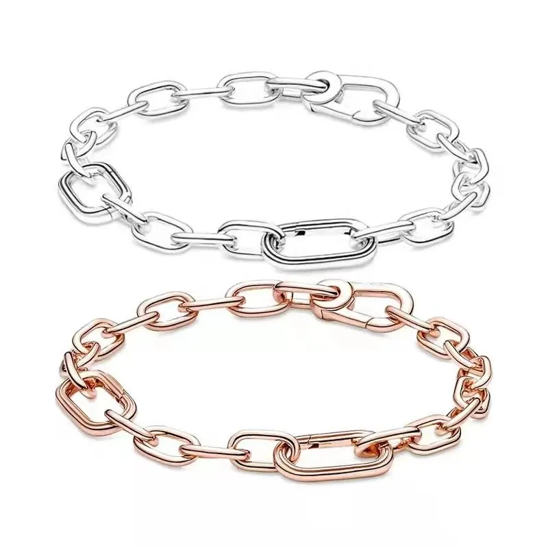 Armreifen Original geknotetes Armband, passend für Pan-Armband aus 925er-Sterlingsilber, weibliche Perlenarbeit, DIY-europäische Perlen