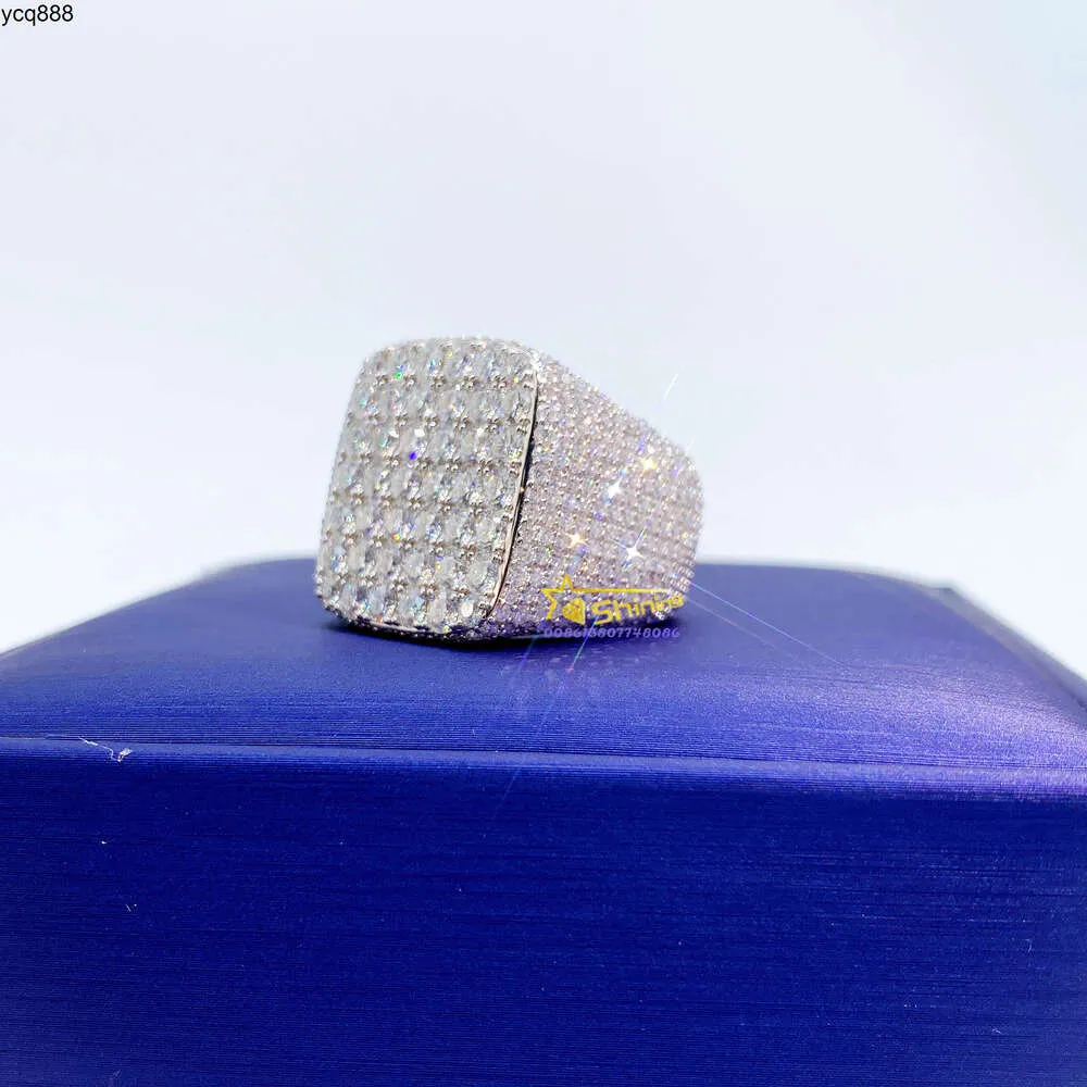 Bling smycken grossist hip hop vvs moissanite lab diamant män is av ringen