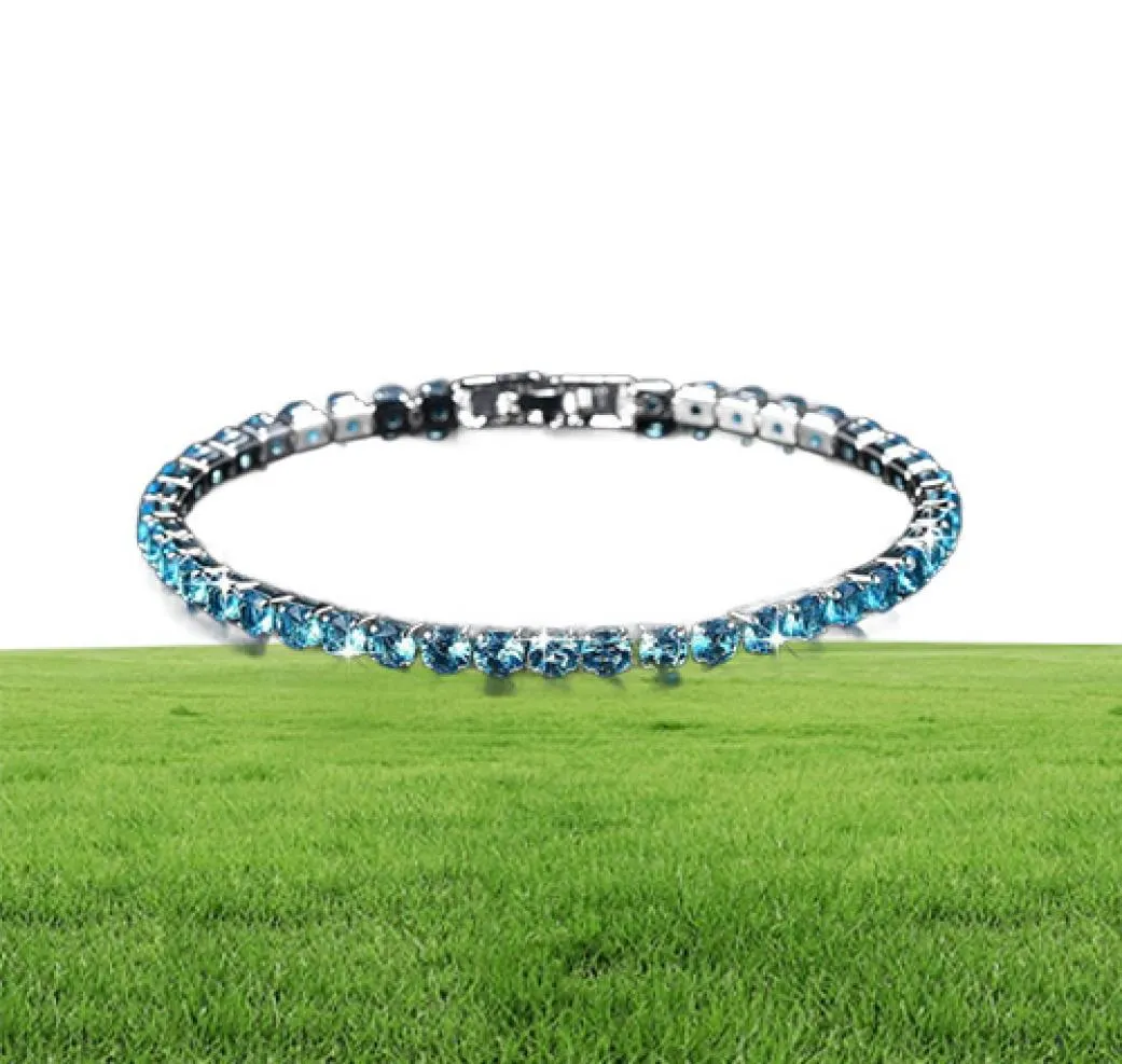 Une rangée trois rangées pleines de diamants Zircon Bracelets cristal de rovskis mode dames Bracelet cadeaux de noël Bangle2850432