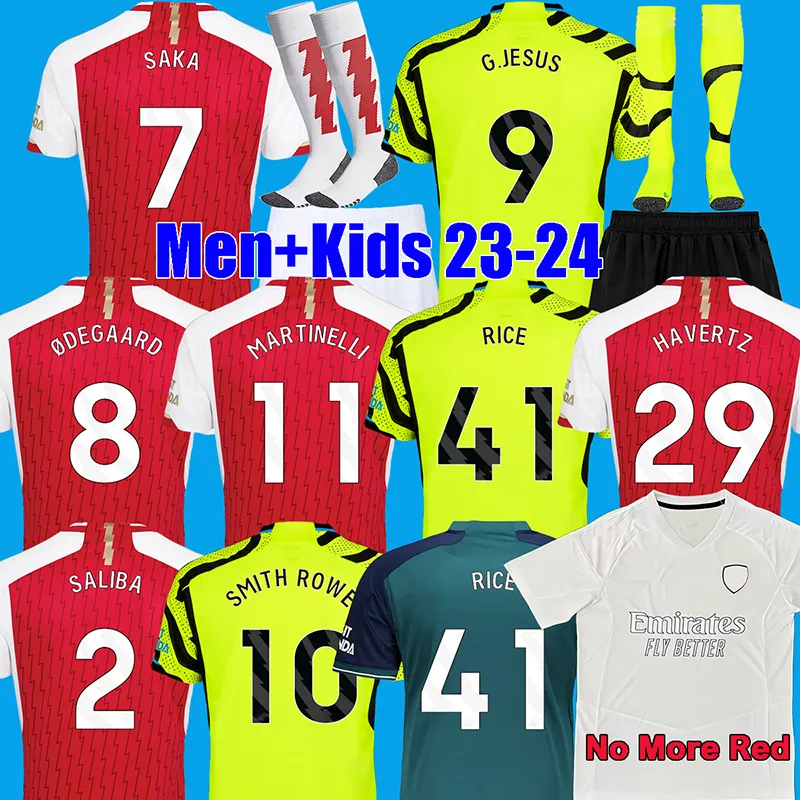 23 24 Saka Havertz Rice Timber Gabriel Jesus Soccer Jerseys Jorginho Smith Rowe Thomas Zinchenko Martinelli Football Shirt 2023 2024 Camiseta de Futbol