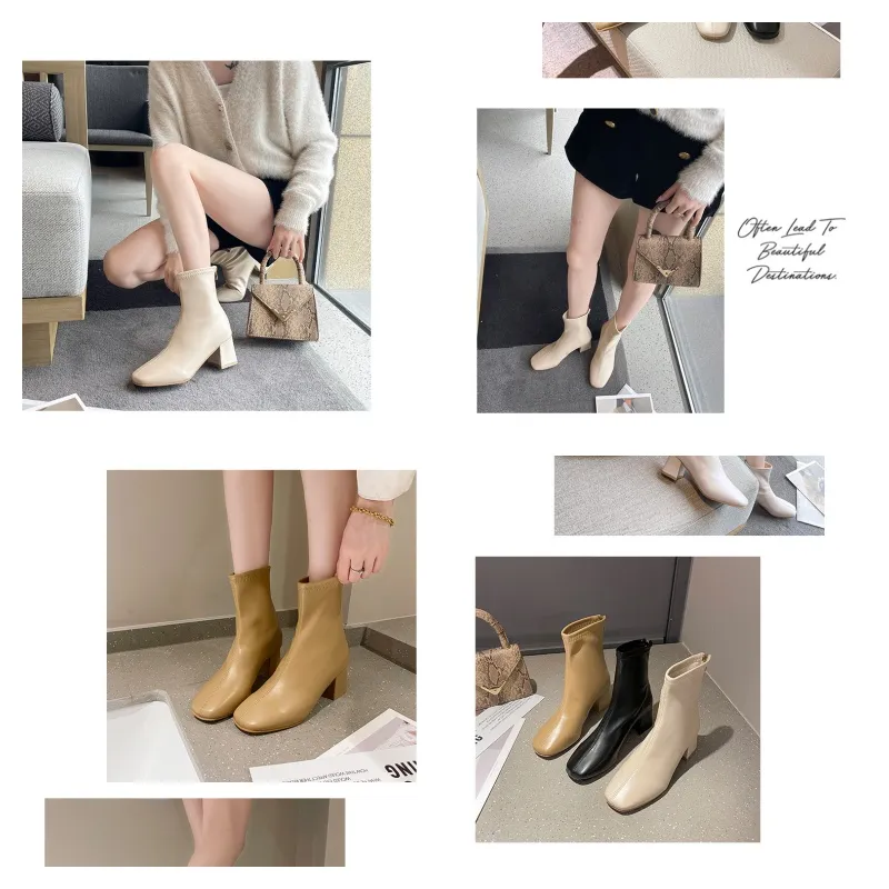 Opyum Botas sobre la rodilla Dedos de los pies Bota hasta el muslo Tacones altos con letras estiradas Suela de cuero para mujer Zapatos de tacón de diseñador de lujo Calzado de fábrica con caja 36-40