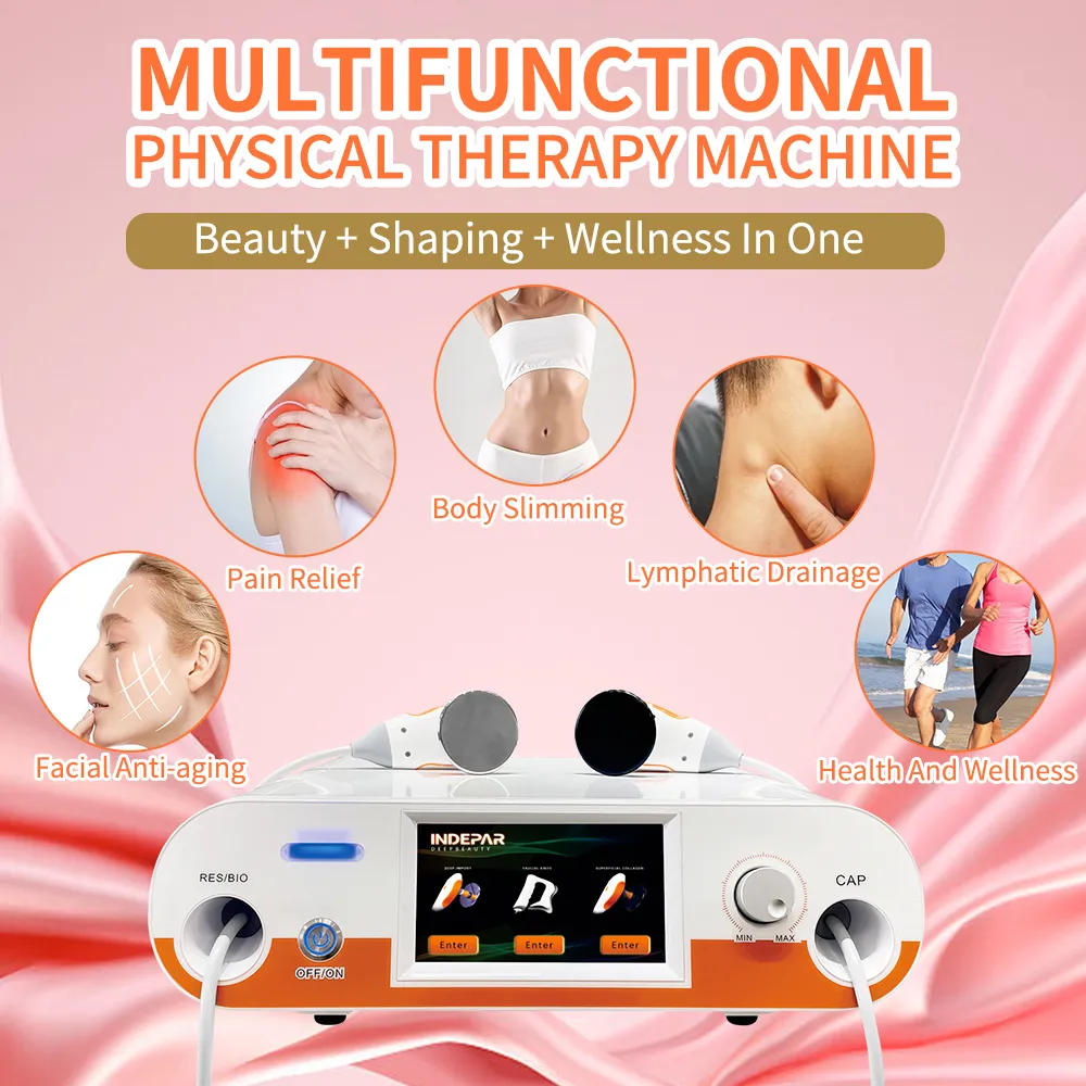 Electrical & Heating Fever Master 448K RF Skin Tightening Anti-aging Fat Loss Body Shape Tecar Therapy Machine Muscle Pain Relief Immunity Enhance