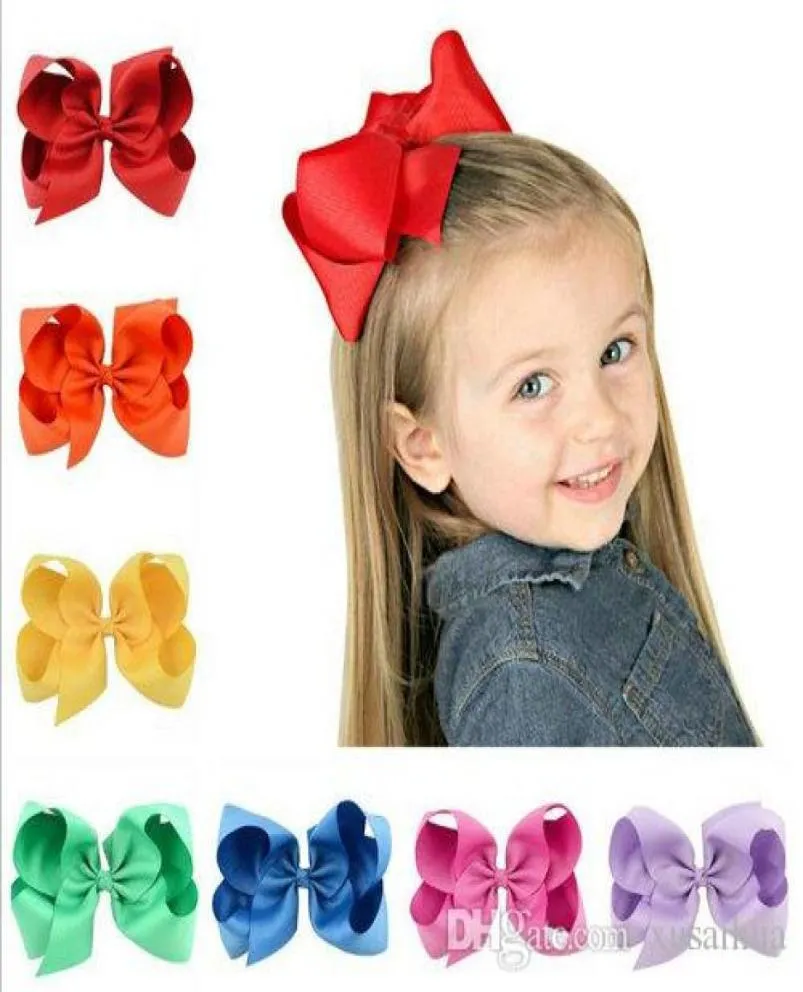 40 färger 6 tum mode baby band båge hårnålklipp flickor stora bowknot barrette barn boutique bågar barn hår tillbehör7981086