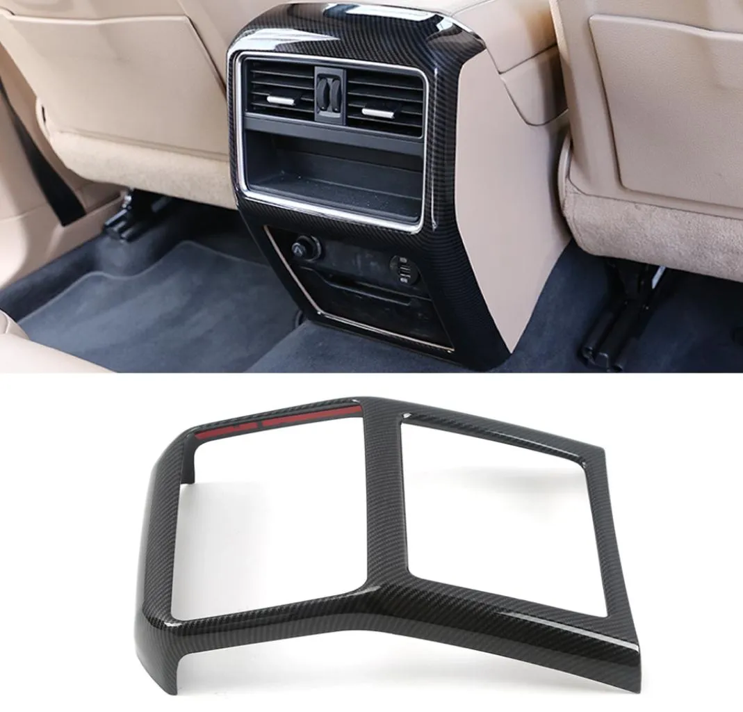 Auto Accessoires Achterbank Achter Air Vent Outlet Frame Trim Sticker Cover Interieur Decoratie voor Porsche Cayenne 2018 2019 20203269922