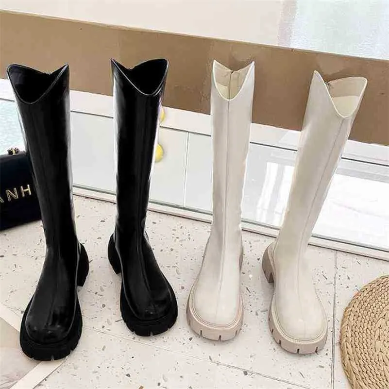 Boots Dress Shoes Women High Chelsea Female For Ladies Platform Rubber Winter Fashion Western Knee Botine De Muje