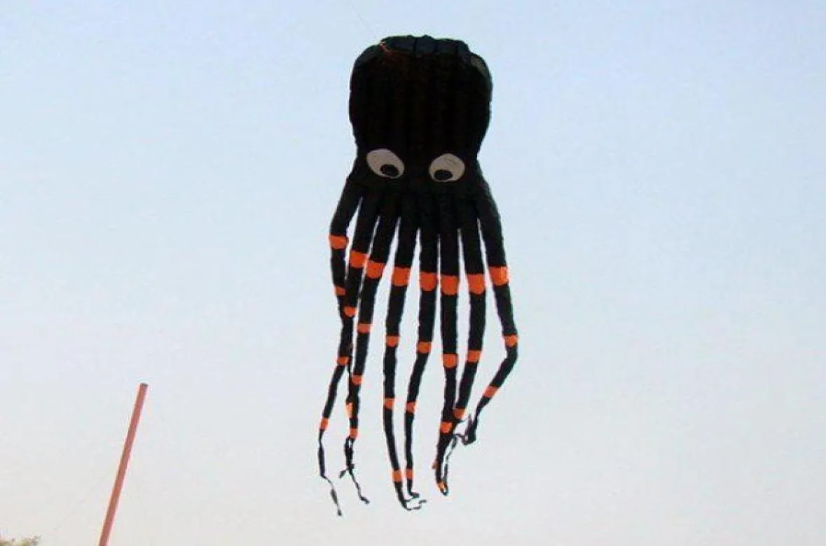 8m single Line Stunt Biack Parafoil Octopus POWER Sport Kite outdoor toys 8503904