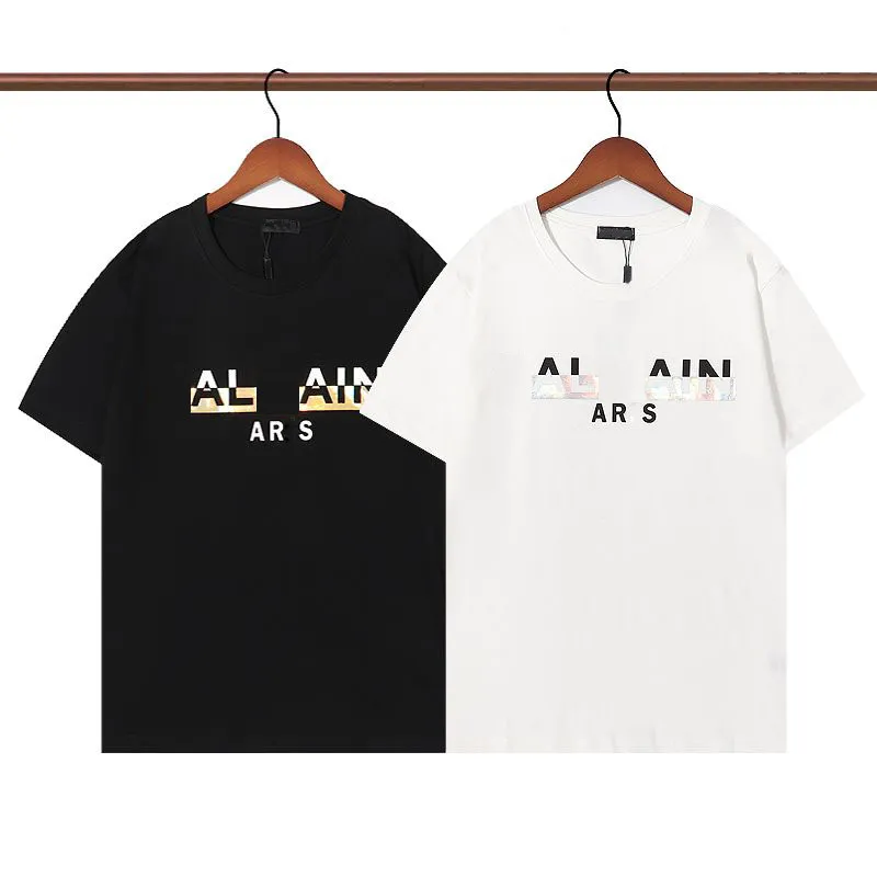 SS New Almai TシャツピュアコットンホットドロップグルーワードメンズとレディースのティーラウンドネックスポーツルースシンハーフスリーブTシャツ半袖トップカレット