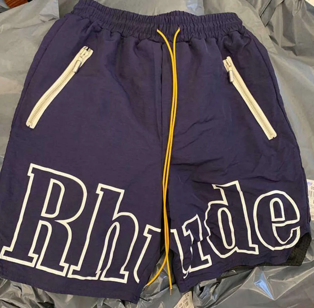 RHUDE Shorts Ontwerpers Heren Basketbal Korte Broek 2023 Luxe Zomer Strand Palm Letter Street Fashion Joggingbroek65